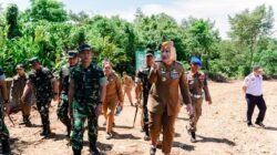 Kunker Pangdam II/Sriwijaya Didamping Bupati Musi Rawas Tinjau Pembangunan Yonif TP 947